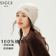 Siggi pure wool woolen hat women's winter thickened warm ear protection confinement hat Northeastern knitted wool double-layer hat women's autumn and winter