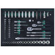 SATA Auto Repair Tool Trolley Auto Maintenance Tool Trolley Set Multi-Specifications 242 Pieces Universal Mechanical Repair Tool Trolley Set 09932