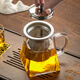 Genasi glass teapot tea water separation office home brewing tea artifact stainless steel filter Kung Fu tea set