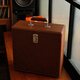 Syitren vinyl record storage box retro portable vinyl storage protective box brown