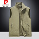 Pierre Cardin Autumn and Winter Reversible Vest Men's Outdoor Sports Fleece Vest Polar Fleece Waistcoat Warm Vest Sleeveless Jacket Black 2XL Recommended/150-165Jin Jin equals 0.5kg