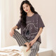 Modal 100% de pijamas de algodón para mujeres Pure Spring de algodón puro y dibujos animados de jóvenes jóvenes puede usar trajes de ropa para el hogar fuera de AM698 m (recomendado 80-100Jin [Jin iguala 0.5 kg])
