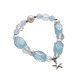 BOSFRU Aquamarine special-shaped crystal bracelet, small and fresh ins style pearl sterling silver star pendant, high-end gift for girlfriend, suitable for hand circumference 15cm