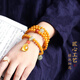 Longyin Baltic Sea Beeswax Bracelet Natural Amber Bracelet Women's 108 Buddha Beads Rosary Birthday Gift YJ 7mm