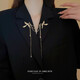 QUAMER Gold Store New Chinese Style Phoenix Pearl Tassel Brooch High-End Exquisite Fashion 2024 New Gold