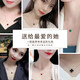 Ji Sifan light luxury four-leaf clover 18k gold necklace for women rose gold Valentine's Day anniversary birthday gift for wife and girlfriend rose gold cinnabar stone necklace