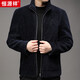Hengyuanxiang 100% pure wool coat men's 2025 autumn and winter new stand-up collar jacket woolen coat men's gray XL