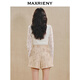 MAXRIENY exquisite romantic lace chiffon shirt temperament slim slim turtleneck top bottoming shirt for women in white M