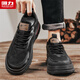 回力男鞋男士秋冬季新款板鞋厚底工装休闲鞋子劳保马丁靴男 黑色 43 
