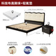 Gujia Home Home French Stoffbett Zweites Bett Doppelbett Feenbett Technologie Stoffbett B653 Weiß 1,8+M0081+7836g*2