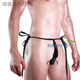 Men's men's underwear ring half thong sexy temptation strap metal hoop thong one-size-fits-all straps can be worn by fat and thin g144