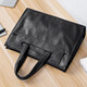 Golf (GOLF) business briefcase men's first-layer leather handbag 15-inch computer bag briefcase gift for boyfriend and father