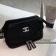 Portable new cosmetic bag small fragrance toiletry bag new hand storage travel bag black 27*15*16cm long
