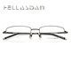 HellaSdan Walconstan Importado de Japón Serie Simple y de moda marco óptico Half Frame Titanium H9196 Col.012 Negro