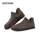 Skechers velvet winter men's shoes wide feet fat warm snow boots winter boots cotton shoes outdoor wear-resistant work shoes 205178