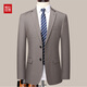 Red bean wool suit suit men's suit groom's dress bank civil servant work clothes two-button jacket 5158 single suit jacket one piece black L 170 (105-120Jin Jin equals 0.5 kg)