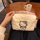 2024 New Sanrio Cute Portable Cosmetic Bag for Women Portable Large Capacity Toiletries and Skin Care Products Storage Bag Bubble Kitty Clutch Bag