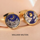 William Milton Tendencia nacional Nube de esmalte Apertura de sol y luna Gematinles de la luz de los hombres Regalo de cumpleaños de la manga de la manga de alta gama Sun y Moon Glow