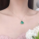 18K gold necklace small skirt pendant color gold rose gold au750 color gold necklace clavicle chain for girlfriend Chinese Valentine's Day gift K gold rose gold (single pendant) 16mm white mother-of-pearl