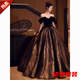 Mei An Jia Hepburn style evening dress women's one-shoulder slimming high-end light luxury banquet retro style art test skirt coming-of-age wedding photos black long style without bustle S