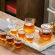 Porcelain brand tea set glass tea set household tea tray complete set with filter teapot thickened heat-resistant teapot tea cup large capacity