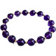 Baoxinfanrui BOSFRU natural amethyst bracelet for students, office workers, amethyst bracelets for women, good luck guardian beads, gifts for friends, spaced bead amethyst bracelet-8mm