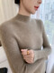 ERDOS Ordos 100% pure cashmere sweater women's half turtleneck slim wool sweater autumn and winter new inner base sweater for women green velvet color L recommended 105-115 Jin Jin equals 0.5 kg