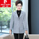 Pierre Cardin 2025 new middle-aged mother blazer women's short thin section 40 and 50 years old spring tops for middle-aged and elderly women 983-khaki 5XL recommended 145-160 Jin Jin equals 0.5 kg