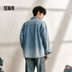 森马（Semir）森柔牛仔|长袖衬衫男复古水洗牛仔外套秋季宽松上衣103524105101