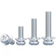 Tianzhuo Hardware galvanized round head cross three combination screw pan head with flat elastic washer combination screw M2M2.5M3M4M5M6mm M5*8 50 pieces