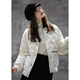 TonLion 2025 Winter Women's Lapel Different Material Splicing Small Fragrance Style Short Down Jacket
