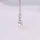 Pearl pendant single without chain pendant natural freshwater pearl necklace simple niche S925 7-8 mm white nearly round beads without chain
