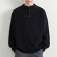 KAZUKI KURAISHI Kazuki Kuraishi Henry collar sweater men's 2025 autumn and winter sweater sweater high-end simple bottoming top floral gray XL