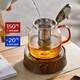 Mingguang teapot glass teapot tea water separation boiling teapot health pot high borosilicate glass kettle tea set 1500ml
