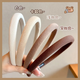 Children's simple coffee-colored hair hoops for girls spring and summer Maillard sponge hair hoops for girls with versatile hair clips and headgear. Hot sale. Main picture 4-piece set.