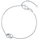 Saturday Fu PT950 platinum bracelet women's double ring bracelet B078408 about 1.99g 16+3cm birthday gift
