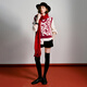 Chuyu Mengzhu Daji co-branded New Year's knitted vest for women 2025 Winter Art Year of the Horse Totem Top New Year Red M