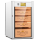 Bulldog cigar cabinet with constant temperature and humidity, ammonia removal, fingerprint lock control, wet eggplant password lock, energy-saving WiFi remote control, VC428 Divine Dog PLUS, cedar wood moisturizing, naked breeding, imported home VC308 Divine Dog PLUS with fingerprint password lock, WIFI+ white