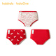 Balabala children's clothing girls underwear cotton children's triangle shorts 2026 new style without clip PP three-pack antibacterial crotch red New Year