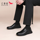 Red Dragonfly Men's Shoes Soft Sole Business Casual Shoes Men's Soft Leather Shoes Comfortable Loafers Men's WLA340931 Black 41