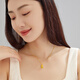 Hande small gold brick necklace for women Vietnamese sand gold 2024 new pendant 18k gold simulated gold small gold bar pendant chubby small gold brick necklace
