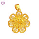 Feixiangge gold color bag 18k pendant for women 24kI gold clavicle necklace 999 single pendant jewelry does not fade water drops (+ red rope)