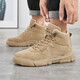 Warrior (Warrior) cotton shoes for men, thickened with velvet, warm Martin boots, casual snow boots WXP(WZ)-0167 Khaki 41