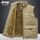 吉普（JEEP）户外马甲男秋冬季新款多口袋工装坎肩背心大码士钓鱼马夹男外套 深蓝色 L