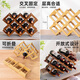 Tanbeiman red wine display rack red wine rack storage rack grid home installation-free wine rack ornaments small wine cabinet multiple bottles of wine desktop simple installation-free foldable primary color - three layers (thickened pure bamboo) 6 bottles