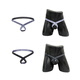 ORLVS underwear men's thong cross hollow high elastic elastic band low waist sexy trendy fashion sports young men black 1 pair M recommended 45-55kg