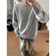 Zhiwei gray American Henry collar sweater men's autumn and winter high-end lazy style bottoming sweater cleanfit inner layer light gray XL