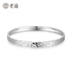 Laomiao silver bracelet pure silver three-sided crushed ice bracelet birthday holiday gift for girlfriend and wife three-sided crushed ice 58# about 20 1g