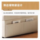 Mugongjiang estilo crema de crema Sofá Sofá Cama de doble uso Pequeño apartamento Multifunción Sofá Balcón de balcón de 0,86 m Cama de sofá [Fleece de seis a prueba] [Estilo de esponja]