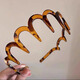 Idel headband for women, high-end hairpin for going out, high-end 2025 wavy hairband for broken hair, special for face wash F2921 amber high elastic toothed wavy hairband